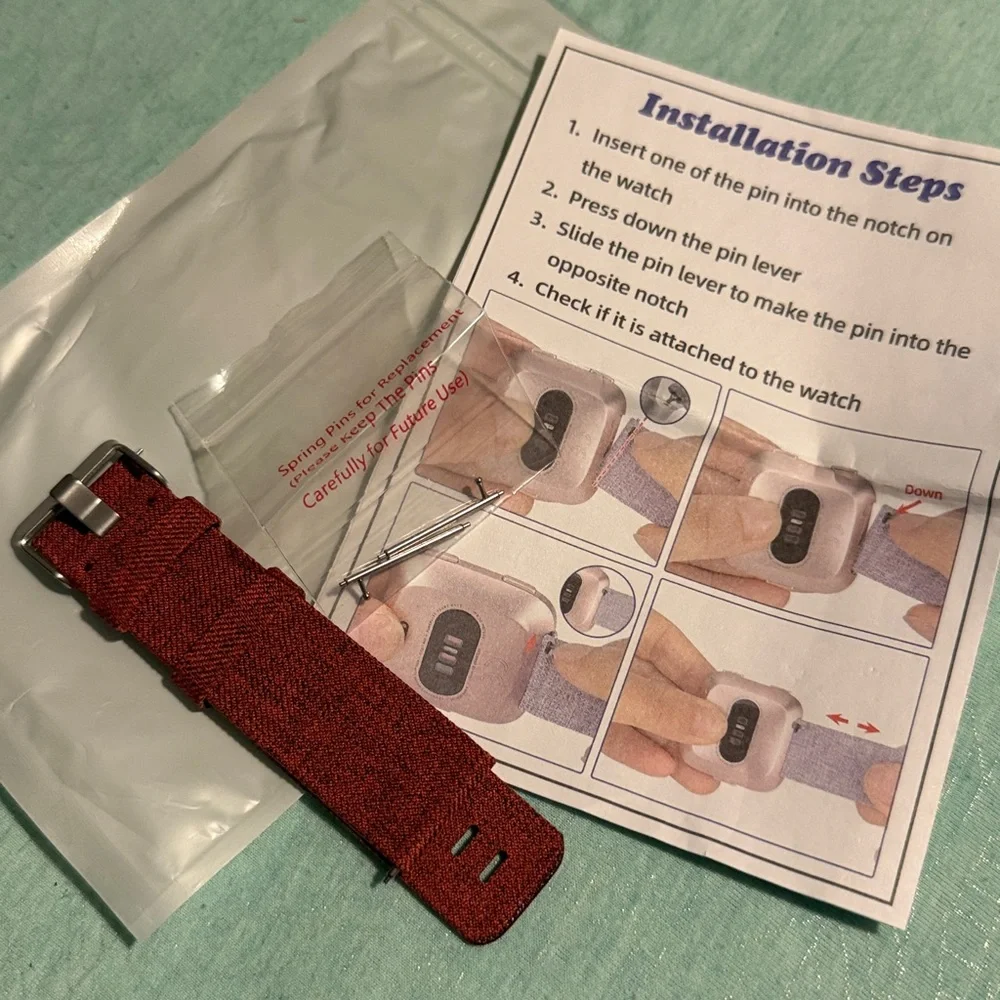 Walton Fitbit Versa Band heathered burnt orange small NWOT